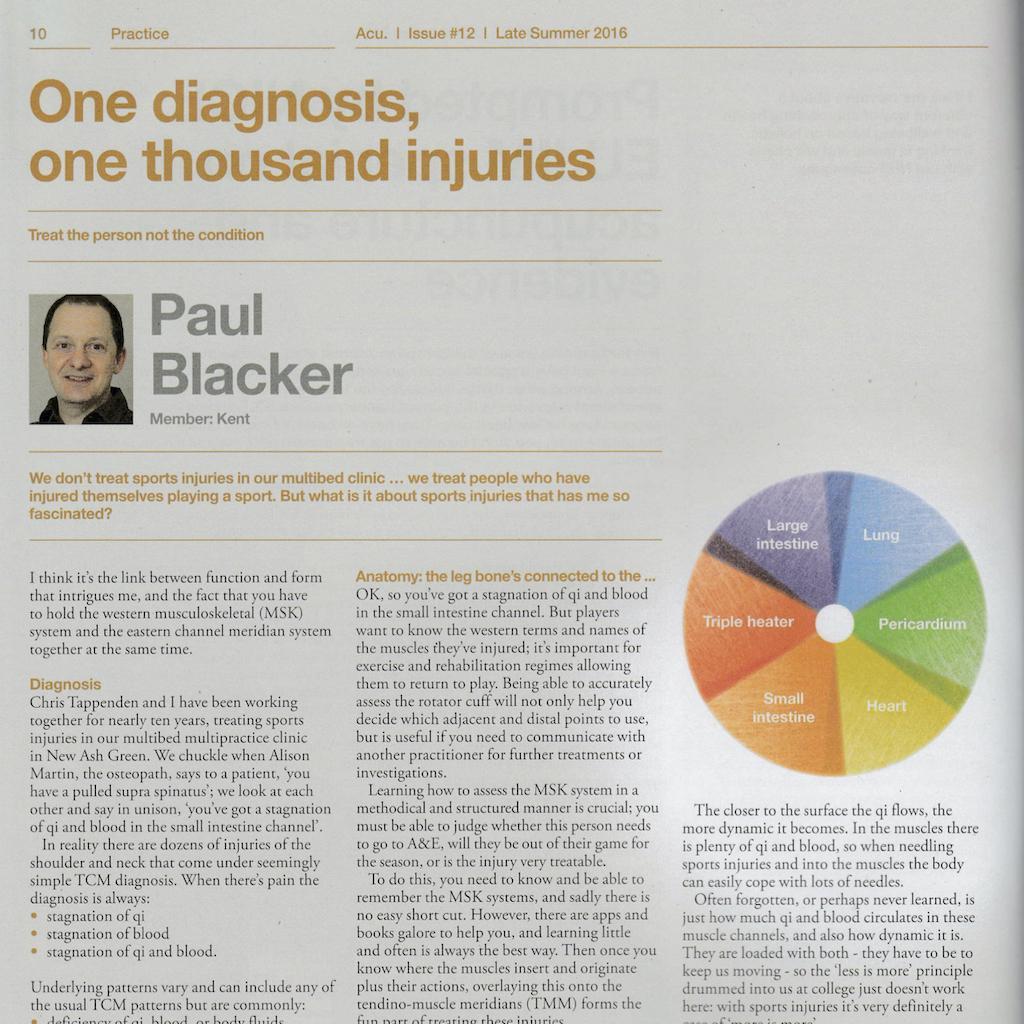 One diagnosis 1000 injuries paul blacker
